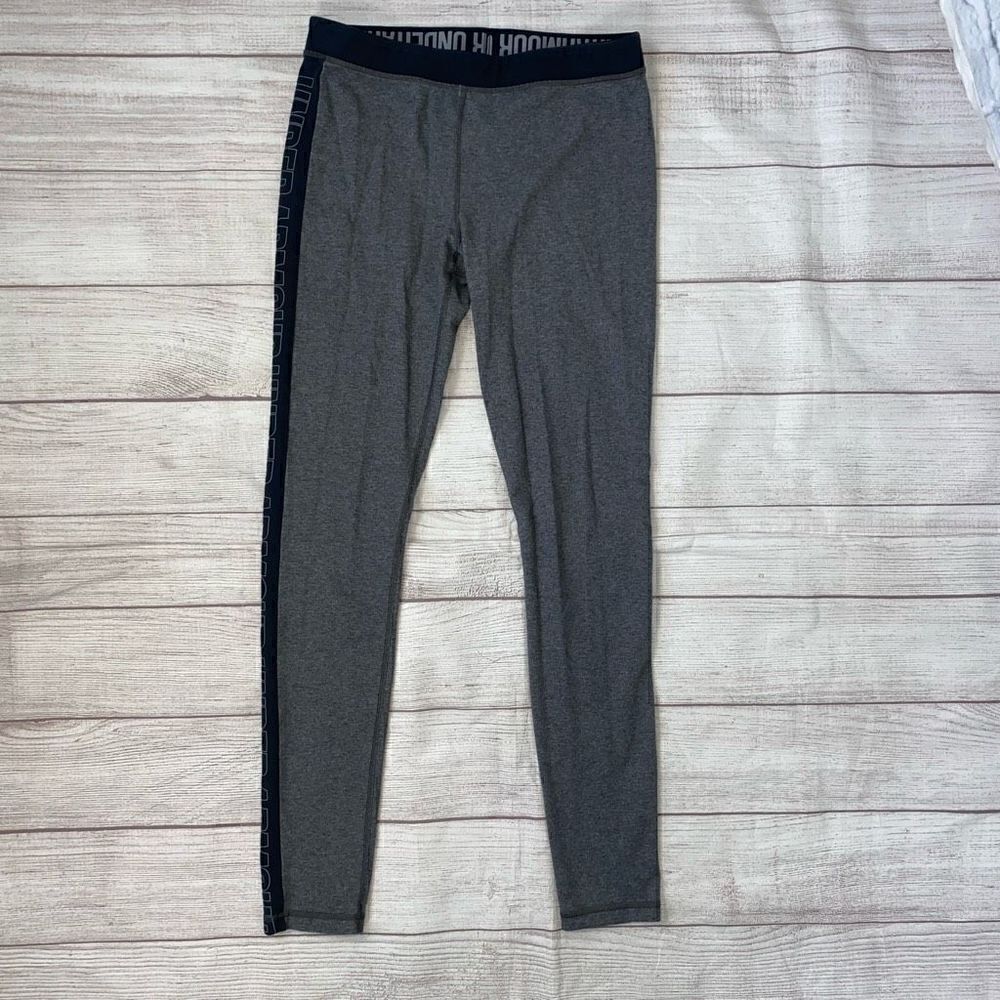 Under armour women S pull on compression leggings grey & black